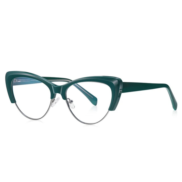 Freya Women's Cat-Eye Half-Rim Anti-Blue Light Glasses