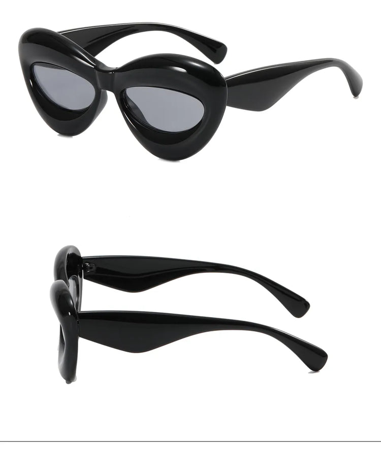 REIGN  UNISEX UV400  RETRO INFLATED OVAL CAT EYE  PC FRAME GLASSES