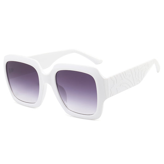 AZURE WOMENS RETRO OVERSIZED SQUARE UV 400 SUNGLASSES