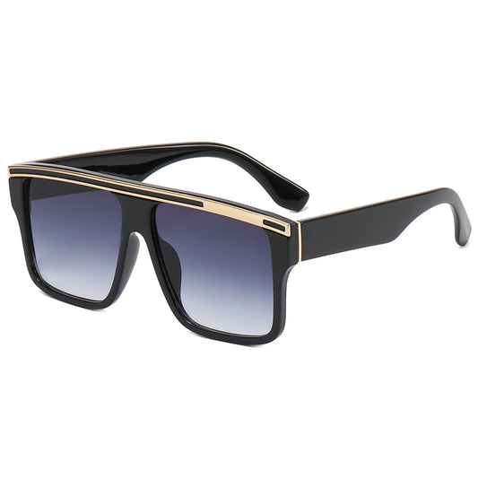 ﻿ACE MEN'S FLAT TOP METAL RECTANGULAR FRAME SUNGLASSES