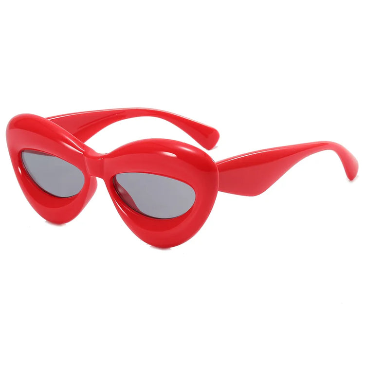REIGN  UNISEX UV400  RETRO INFLATED OVAL CAT EYE  PC FRAME GLASSES