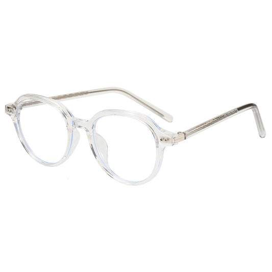 Zaid Unisex Vintage Round Frame Anti-Blue Light Glasses