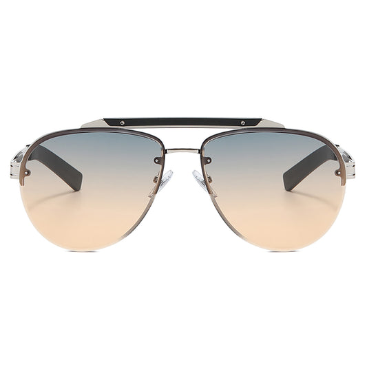 PARKER MEN'S METAL AVIATOR FRAME UV400 GRADIENT SUNGLASSES