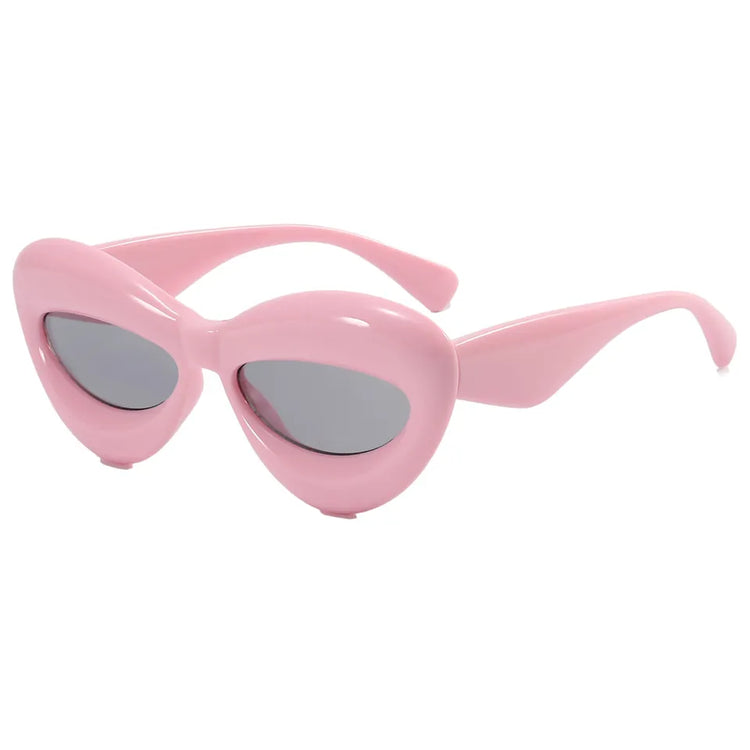 REIGN  UNISEX UV400  RETRO INFLATED OVAL CAT EYE  PC FRAME GLASSES