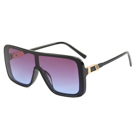 ALI UNISEX UV400 BIG RECTANGLE FRAME SUNGLASSES