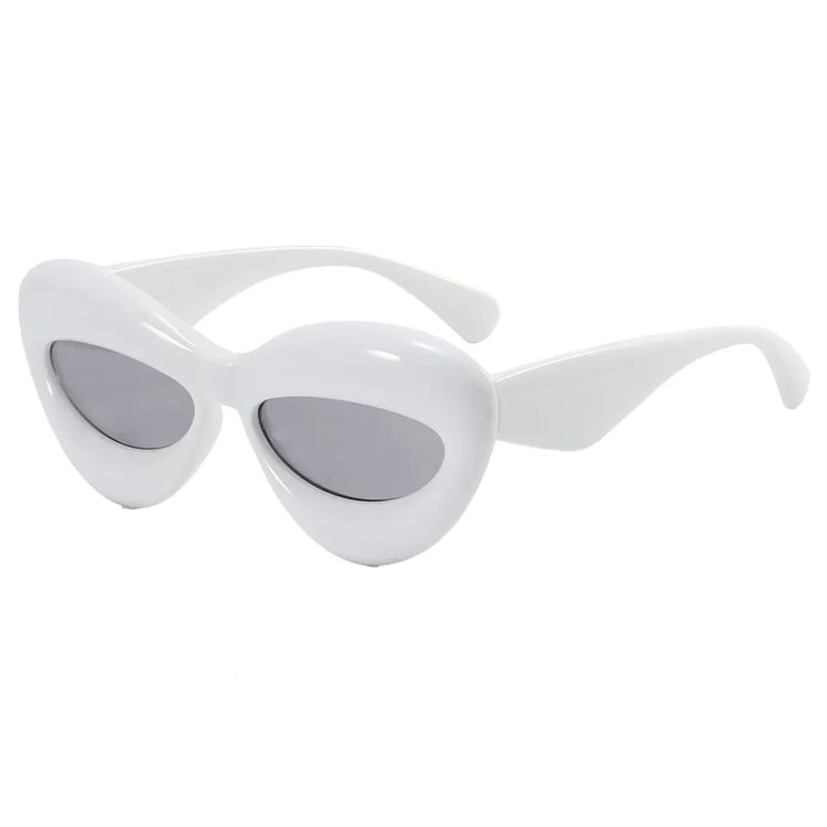 REIGN  UNISEX UV400  RETRO INFLATED OVAL CAT EYE  PC FRAME GLASSES