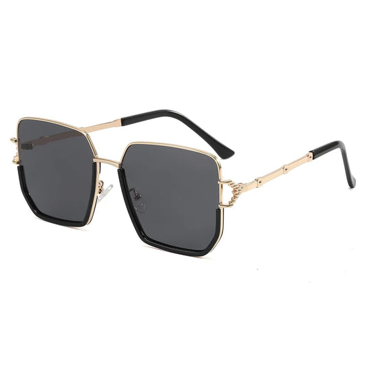 CALLIE UNISEX OVERSIZED SQUARE UV400 METAL FRAME SUNGLASSES