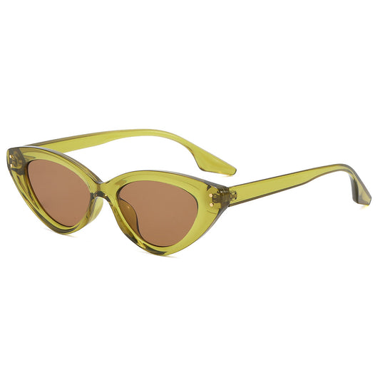 QUINN WOMEN'S UV400  SMALL TRIANGLE CAT-EYE FRAME SUNGLASSES