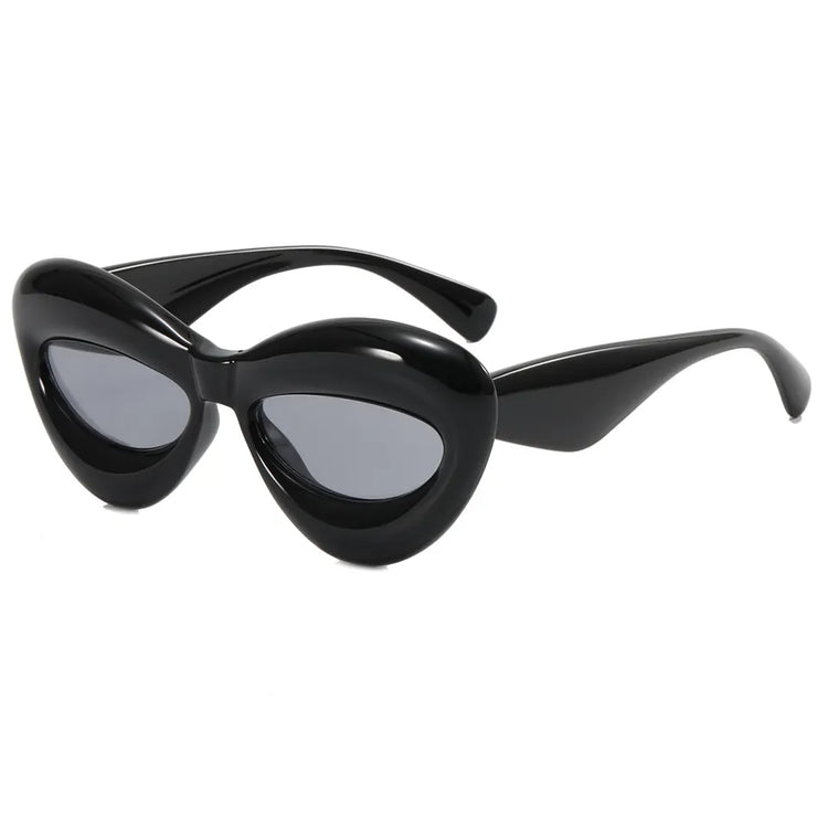 REIGN  UNISEX UV400  RETRO INFLATED OVAL CAT EYE  PC FRAME GLASSES