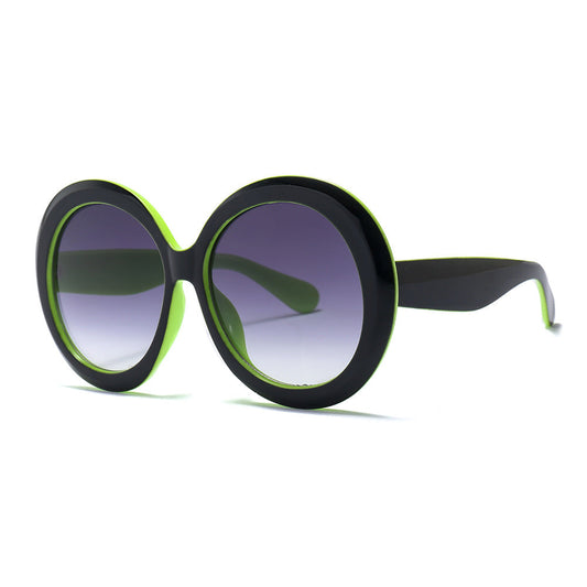 LORI OVERSIZED RETRO ROUND  GRADIENT WOMEN'S SUNGLASSES