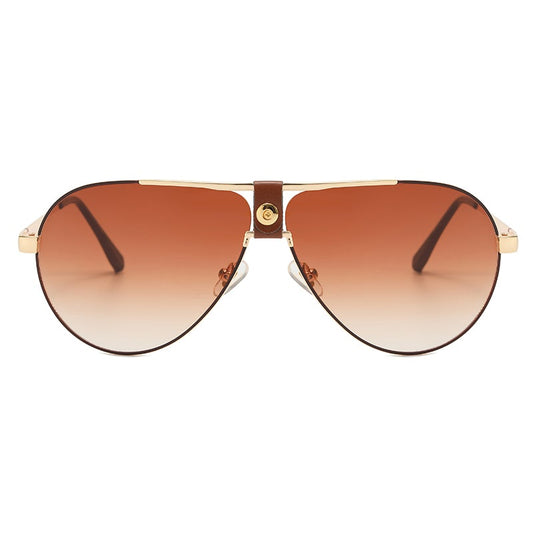 KIERAN METAL AVIATOR FRAME SUNGLASSES -BLACK