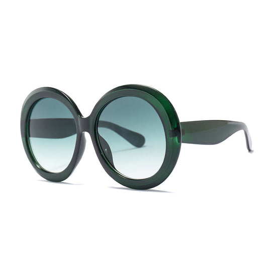 LORI OVERSIZED RETRO ROUND  GRADIENT WOMEN'S SUNGLASSES