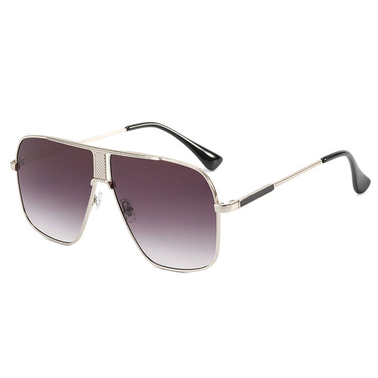 MENS AFFORDABLE METAL FRAME OVERSIZED AVIATOR SUNGLASSES