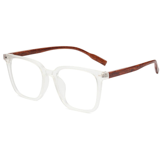 WAYNE UNISEX FAUX WOOD SQUARE FRAME ANTI-BLUE LIGHT GLASSES