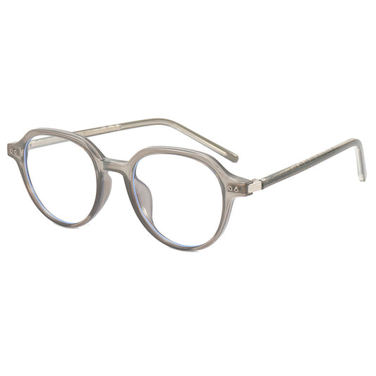 Zaid Unisex Vintage Round Frame Anti-Blue Light Glasses