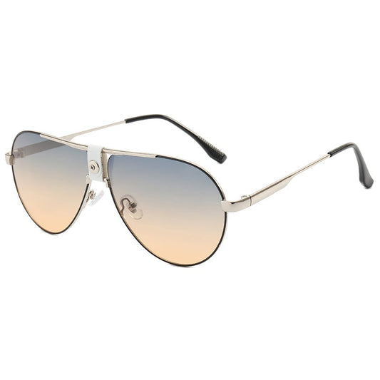 KIERAN UNISEX UV400 METAL AVIATOR FRAME SUNGLASSES